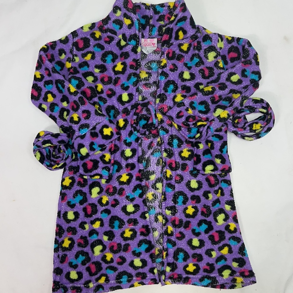 2204 kid sweat p leopard print robe